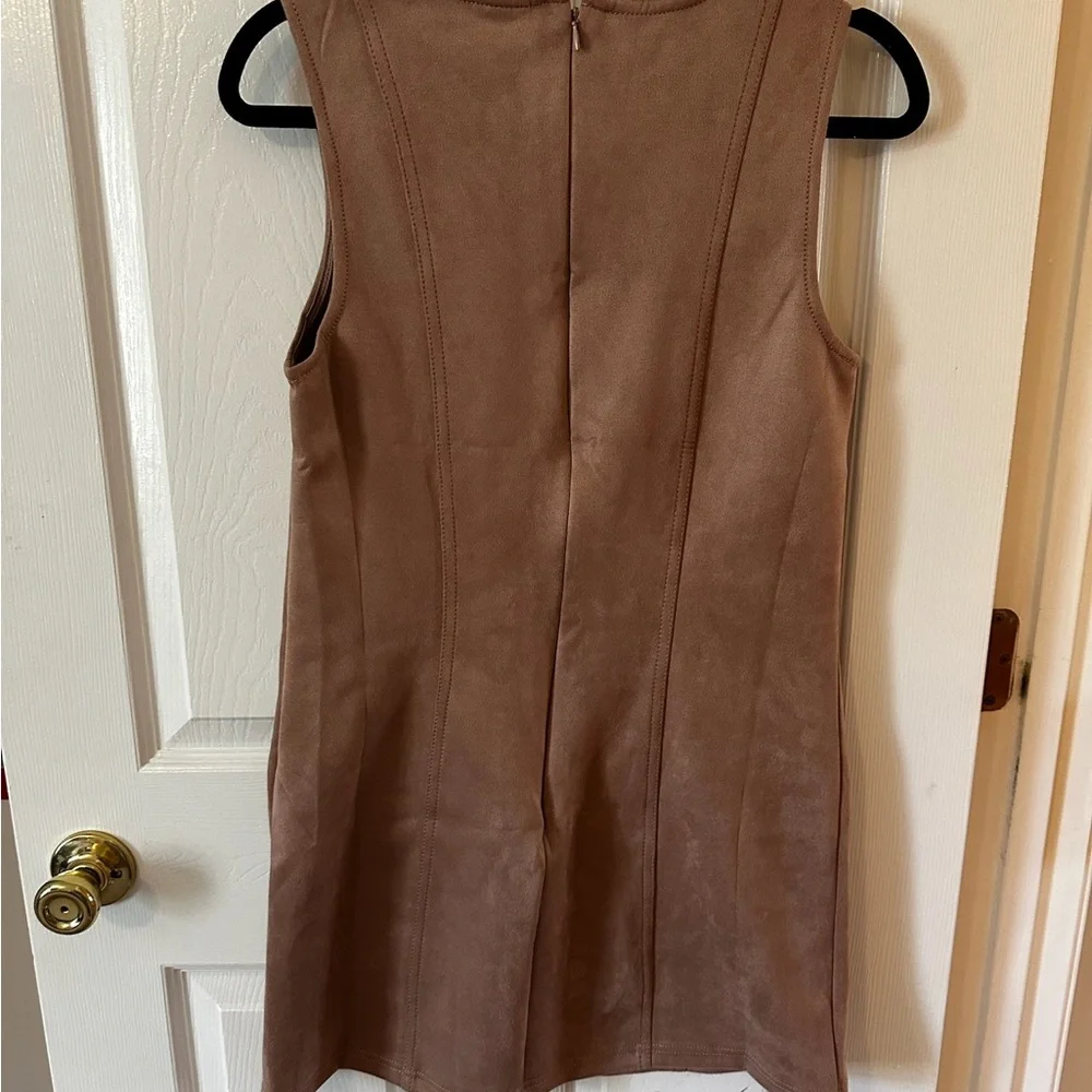 a new day Taupe Faux Suede Mini Dress - Picture 2 of 5